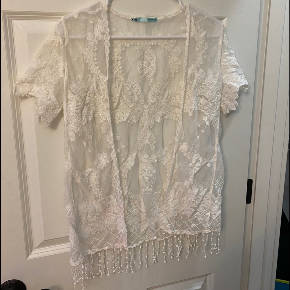 Lace cardigan (short sleeve)